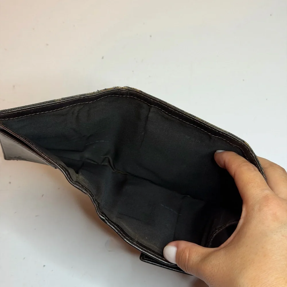 Vintage Fendi Zucca Canvas Compact Wallet
